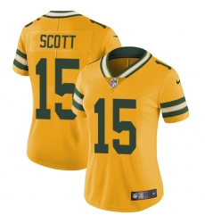 Women's Nike Green Bay Packers #15 JK Scott Limited Gold Rush Vapor Untouchable NFL Jersey