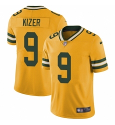 Men's Nike Green Bay Packers #9 DeShone Kizer Limited Gold Rush Vapor Untouchable NFL Jersey