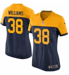 Women's Nike Green Bay Packers #38 Tramon Williams Navy Blue Alternate Vapor Untouchable Elite Player NFL Jersey