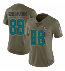 Women's Nike Jacksonville Jaguars #88 Austin Seferian-Jenkins Limited Olive 2017 Salute to Service NFL Jersey