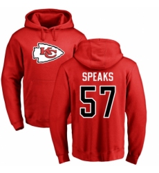 NFL Nike Kansas City Chiefs #57 Breeland Speaks Red Name & Number Logo Pullover Hoodie