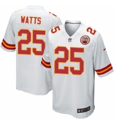 Men's Nike Kansas City Chiefs #25 Armani Watts Game White NFL Jersey