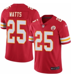 Men's Nike Kansas City Chiefs #25 Armani Watts Red Team Color Vapor Untouchable Limited Player NFL Jersey