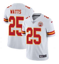 Youth Nike Kansas City Chiefs #25 Armani Watts White Vapor Untouchable Limited Player NFL Jersey