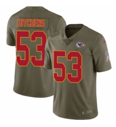 Men's Nike Kansas City Chiefs #53 Anthony Hitchens Limited Olive 2017 Salute to Service NFL Jersey