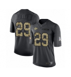 Men's Kansas City Chiefs #29 Kendall Fuller Limited Black 2016 Salute to Service Football Jersey