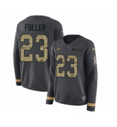 Women's Nike Kansas City Chiefs #23 Kendall Fuller Limited Black Salute to Service Therma Long Sleeve NFL Jersey