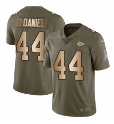 Youth Nike Kansas City Chiefs #44 Dorian O'Daniel Limited Olive/Gold 2017 Salute to Service NFL Jersey