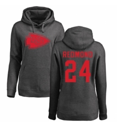 NFL Women's Nike Kansas City Chiefs #24 Will Redmond Ash One Color Pullover Hoodie
