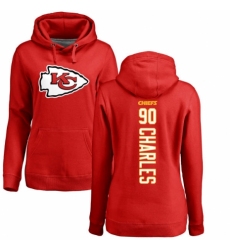 NFL Women's Nike Kansas City Chiefs #90 Stefan Charles Red Backer Pullover Hoodie