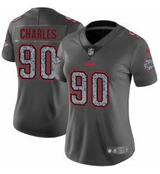 Women's Nike Kansas City Chiefs #90 Stefan Charles Gray Static Vapor Untouchable Limited NFL Jersey