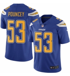 Youth Nike Los Angeles Chargers #53 Mike Pouncey Limited Electric Blue Rush Vapor Untouchable NFL Jersey
