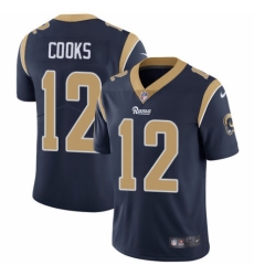 Men's Nike Los Angeles Rams #12 Brandin Cooks Navy Blue Team Color Vapor Untouchable Limited Player NFL Jersey