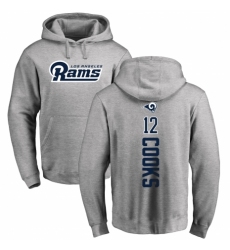 NFL Nike Los Angeles Rams #12 Brandin Cooks Ash Backer Pullover Hoodie