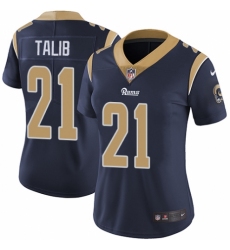 Women's Nike Los Angeles Rams #21 Aqib Talib Navy Blue Team Color Vapor Untouchable Limited Player NFL Jersey