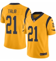 Youth Nike Los Angeles Rams #21 Aqib Talib Limited Gold Rush Vapor Untouchable NFL Jersey