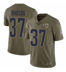 Men's Nike Los Angeles Rams #37 Sam Shields Limited Olive 2017 Salute to Service NFL Jersey