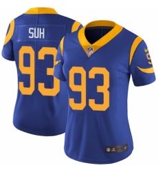 Women's Nike Los Angeles Rams #93 Ndamukong Suh Royal Blue Alternate Vapor Untouchable Elite Player NFL Jersey