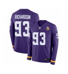 Youth Nike Minnesota Vikings #93 Sheldon Richardson Limited Purple Therma Long Sleeve NFL Jersey
