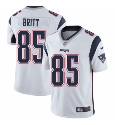 Men's Nike New England Patriots #85 Kenny Britt White Vapor Untouchable Limited Player NFL Jersey