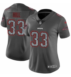 Women's Nike New England Patriots #33 Jeremy Hill Gray Static Vapor Untouchable Limited NFL Jersey