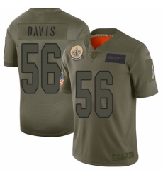Men's New Orleans Saints #56 DeMario Davis Limited Camo 2019 Salute to Service Football Jersey