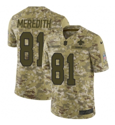 Men's Nike New Orleans Saints #81 Cameron Meredith Limited Camo 2018 Salute to Service NFL Jersey