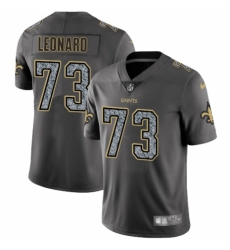 Men's Nike New Orleans Saints #73 Rick Leonard Gray Static Vapor Untouchable Limited NFL Jersey