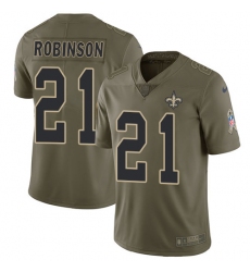 Men's Nike New Orleans Saints #21 Patrick Robinson Limited Olive 2017 Salute to Service NFL Jersey
