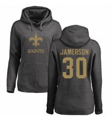NFL Women's Nike New Orleans Saints #30 Natrell Jamerson Ash One Color Pullover Hoodie