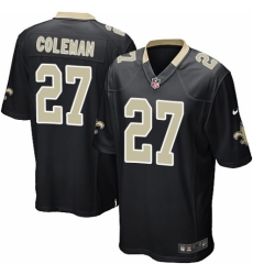 Men's Nike New Orleans Saints #27 Kurt Coleman Game Black Team Color NFL Jersey