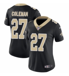 Women's Nike New Orleans Saints #27 Kurt Coleman Black Team Color Vapor Untouchable Limited Player NFL Jersey