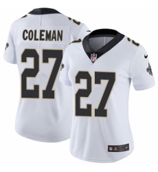 Women's Nike New Orleans Saints #27 Kurt Coleman White Vapor Untouchable Limited Player NFL Jersey