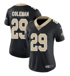 Women's Nike New Orleans Saints #29 Kurt Coleman Black Team Color Vapor Untouchable Limited Player NFL Jersey