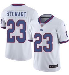 Men's Nike New York Giants #23 Jonathan Stewart Limited White Rush Vapor Untouchable NFL Jersey