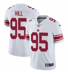Men's Nike New York Giants #95 B.J. Hill White Vapor Untouchable Limited Player NFL Jersey