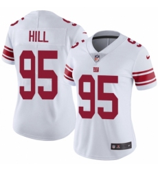 Women's Nike New York Giants #95 B.J. Hill White Vapor Untouchable Limited Player NFL Jersey