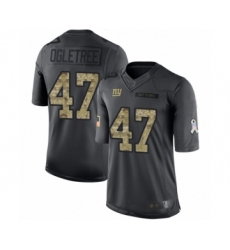 Men's New York Giants #47 Alec Ogletree Limited Black 2016 Salute to Service Football Jersey