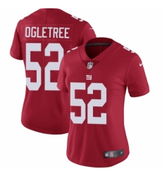 Women's Nike New York Giants #52 Alec Ogletree Red Alternate Vapor Untouchable Limited Player NFL Jersey