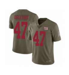 Youth New York Giants #47 Alec Ogletree Limited Olive 2017 Salute to Service Football Jersey
