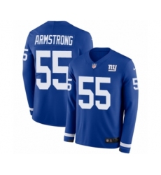 Youth Nike New York Giants #55 Ray-Ray Armstrong Limited Royal Blue Therma Long Sleeve NFL Jersey
