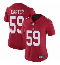 Women's Nike New York Giants #59 Lorenzo Carter Red Alternate Vapor Untouchable Limited Player NFL Jersey