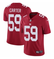 Youth Nike New York Giants #59 Lorenzo Carter Red Alternate Vapor Untouchable Limited Player NFL Jersey