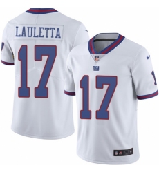 Men's Nike New York Giants #17 Kyle Lauletta Elite White Rush Vapor Untouchable NFL Jersey