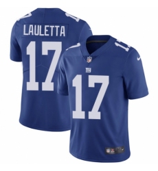 Men's Nike New York Giants #17 Kyle Lauletta Royal Blue Team Color Vapor Untouchable Limited Player NFL Jersey