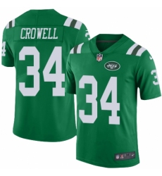 Men's Nike New York Jets #34 Isaiah Crowell Limited Green Rush Vapor Untouchable NFL Jersey