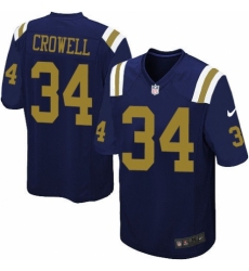 Men's Nike New York Jets #34 Isaiah Crowell Limited Navy Blue Alternate NFL Jersey