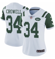 Women's Nike New York Jets #34 Isaiah Crowell White Vapor Untouchable Limited Player NFL Jersey