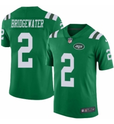 Men's Nike New York Jets #2 Teddy Bridgewater Limited Green Rush Vapor Untouchable NFL Jersey