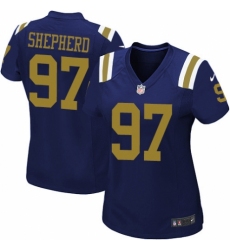 Women's Nike New York Jets #97 Nathan Shepherd Limited Navy Blue Alternate NFL Jersey